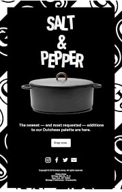 Great Jones’ Salt & Pepper Email Design