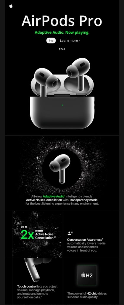 Apple AirPod Pro Email design