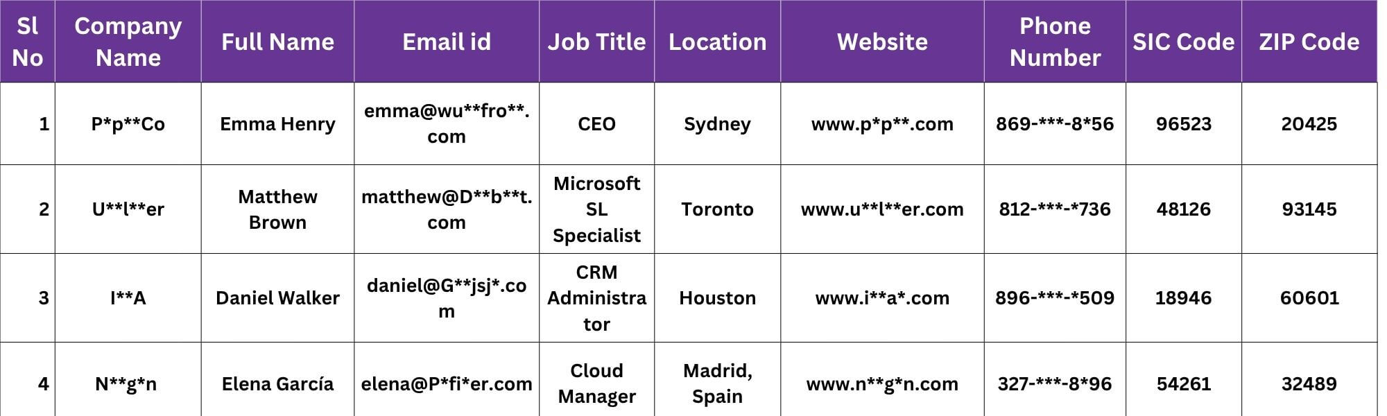 Microsoft Dynamics SL Users List Samples
