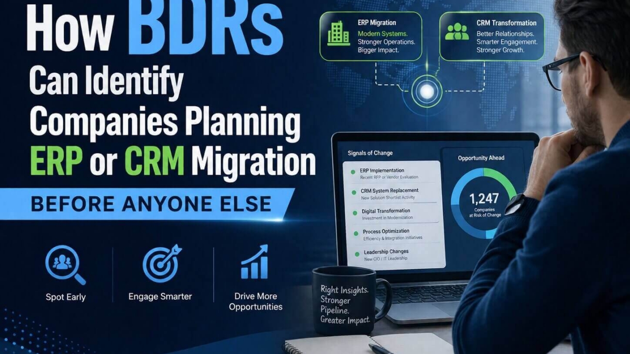 How BDRs Can Identify Companies Planning ERP or CRM Migration